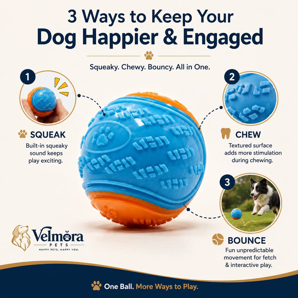 Velmora Interactive Squeaky Ball™