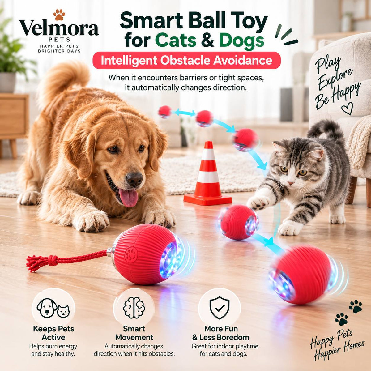 Velmora Smart Interactive Rolling Ball™