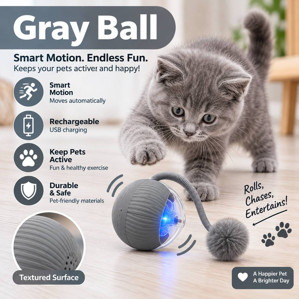 Velmora Smart Interactive Rolling Ball™