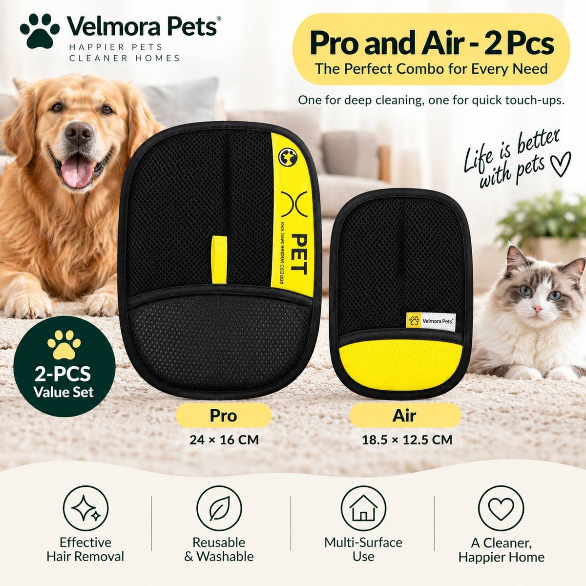 Velmora 2-in-1 Pet Hair Remover™