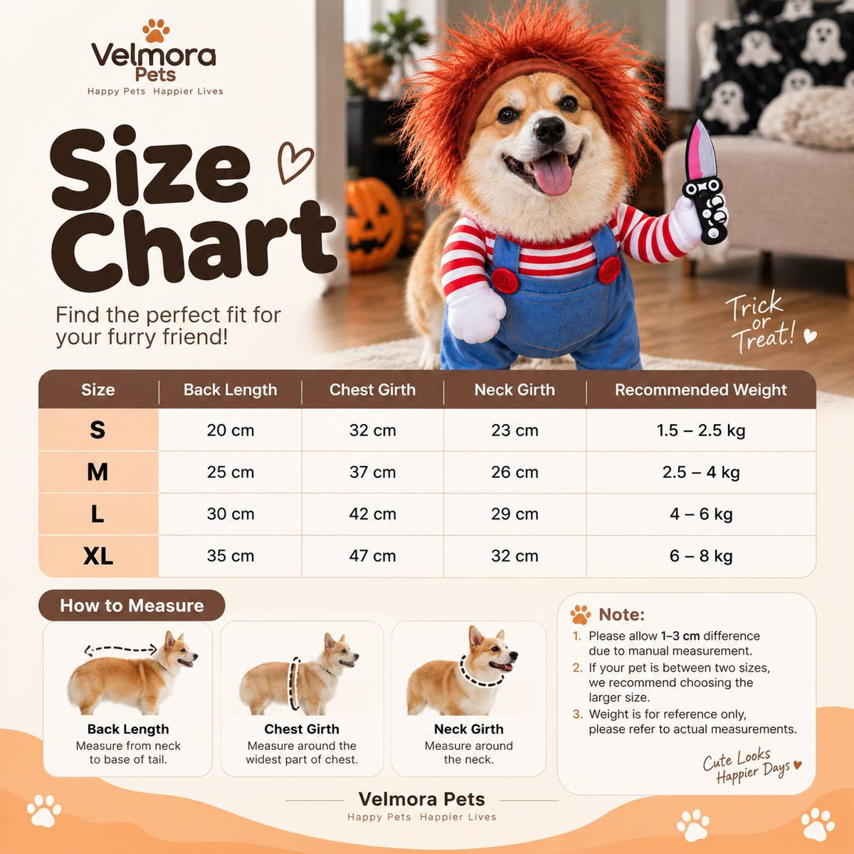 Velmora Spooky Doll Dog Costume™