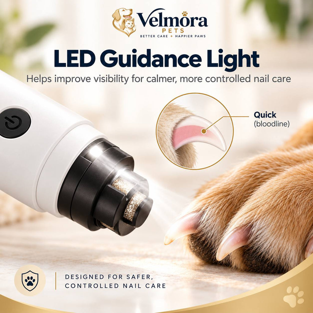 Velmora Quiet LED Pet Nail Grinder™