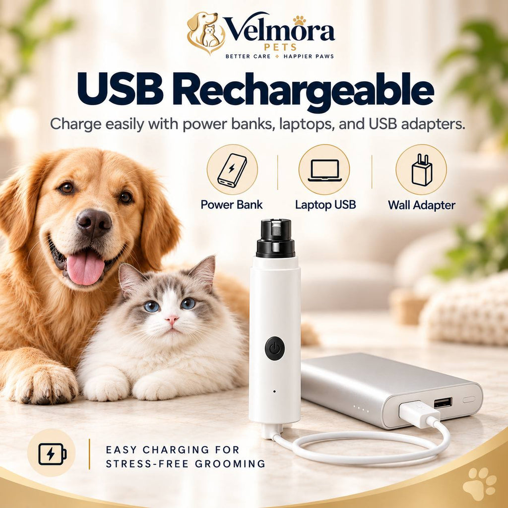 Velmora Quiet LED Pet Nail Grinder™