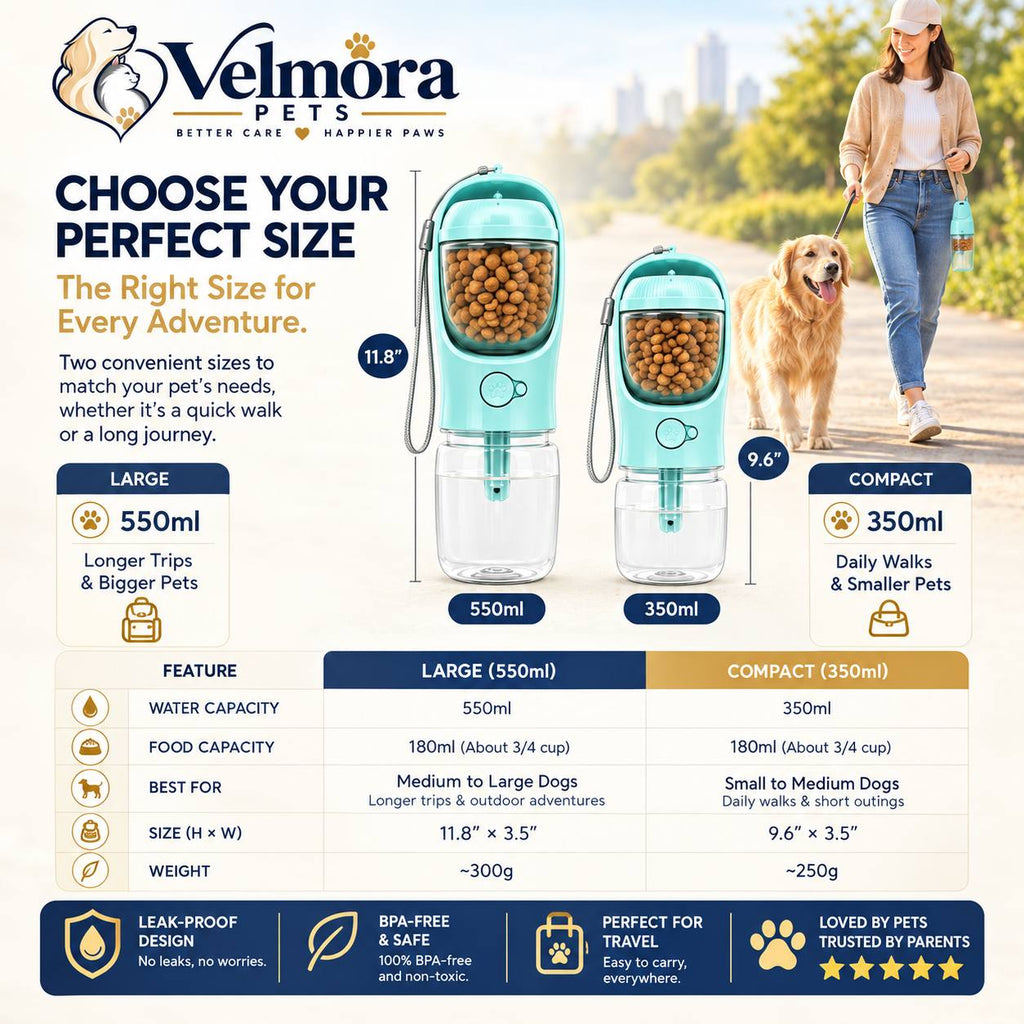 Velmora 2-in-1 Pet Water Bottle™