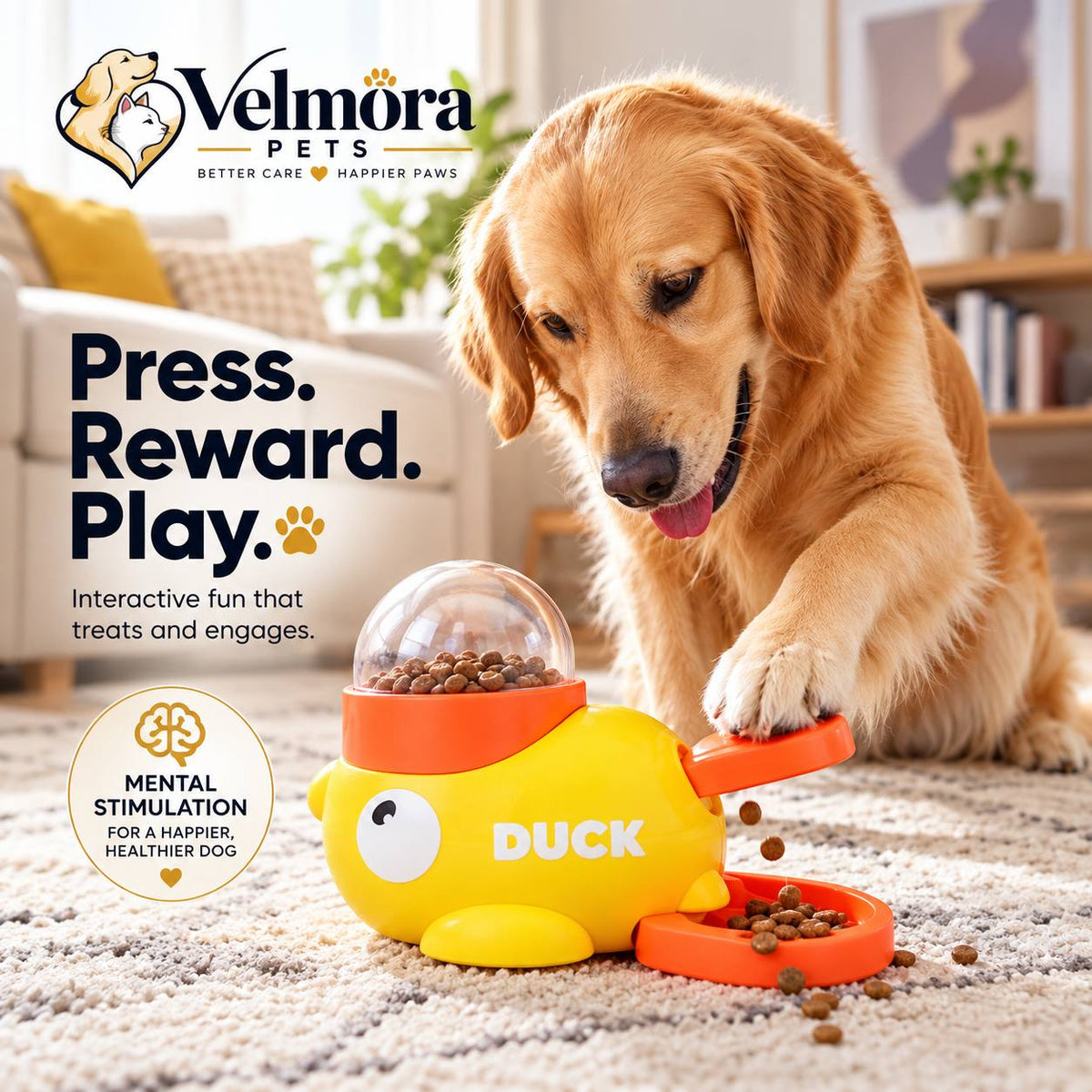 Velmora Interactive Duck Treat Dispenser™
