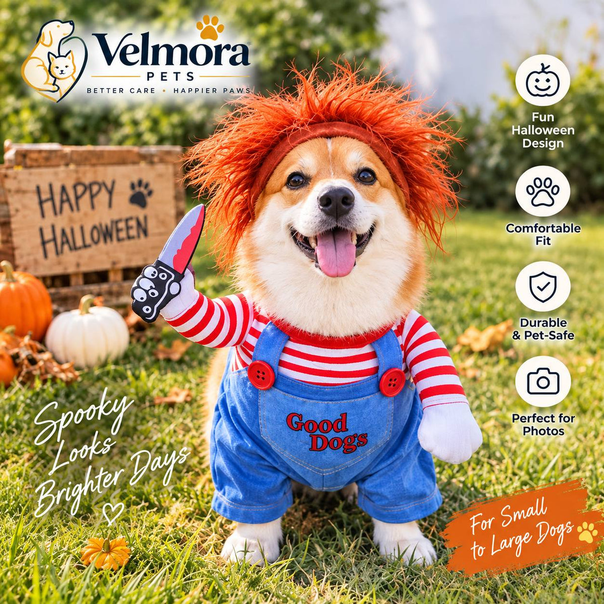 Velmora Spooky Doll Dog Costume™